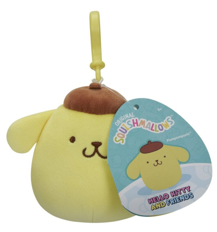 Squishmallows Clip On Hello Kitty and Friends - Pompompurin