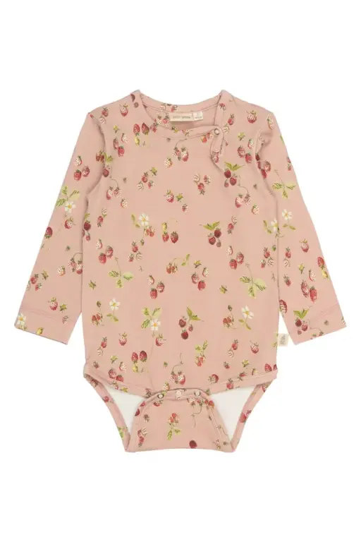 Star Langærmet Body - Misty Rose Strawberry - 86 CM Star Langærmet Body - Misty Rose Strawberry - 86 CM