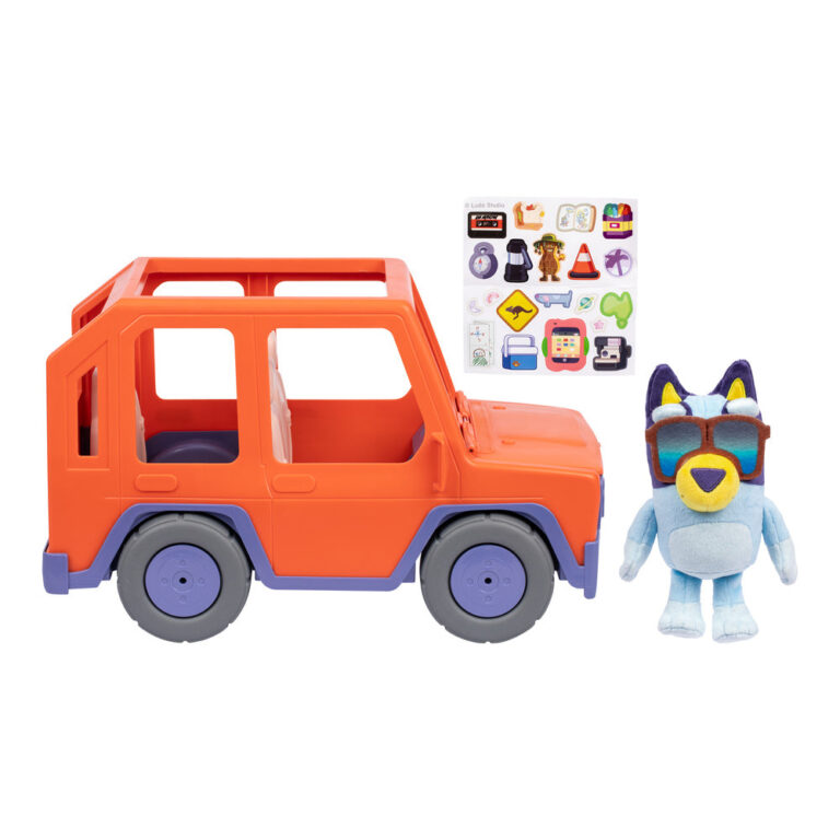 Stor Bluey Bamse og 4WD bil Stor Bluey Bamse og 4WD bil