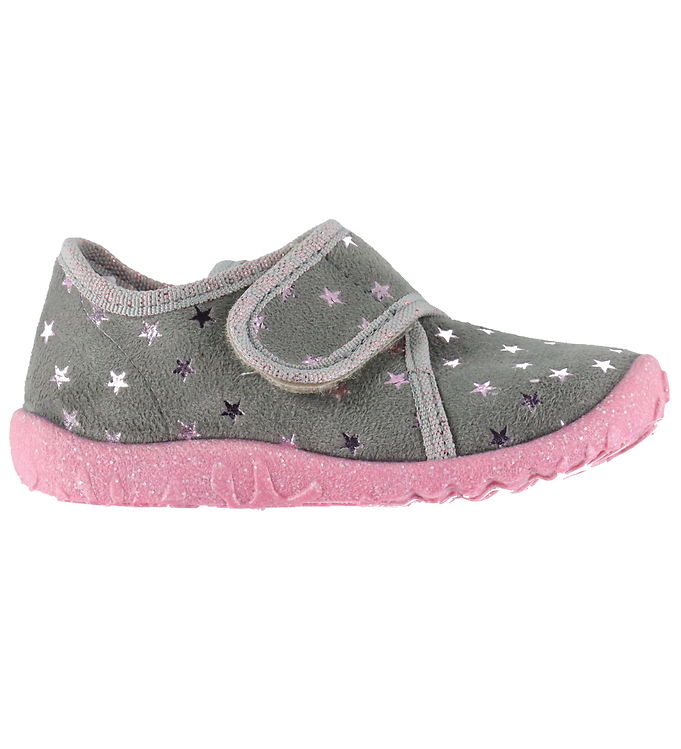 Superfit Hjemmesko - Spotty - Grå/Rosa m. Stjerner