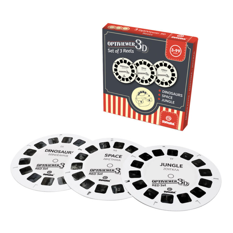 Svoora | 3D diasbriller tilbehør - Rød, 3 discs