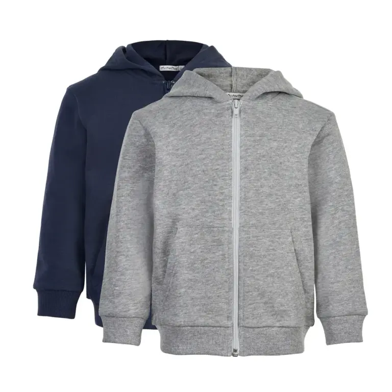 Sweat jakke m. hætte 2-pak - 131 - 116