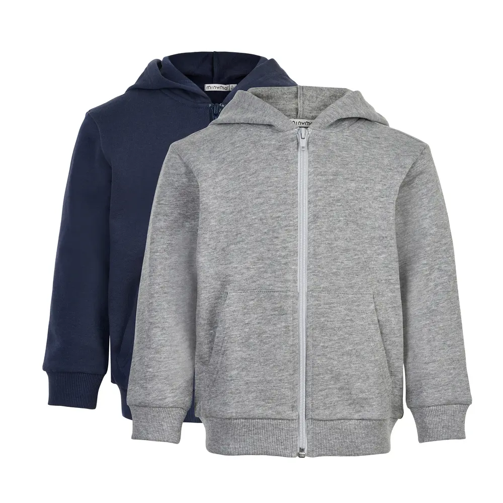 Sweat jakke m. hætte 2-pak - 131 - 116