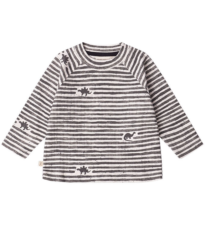 That's Mine Bluse - Rib - Aksel - Mono Dino Stripe That's Mine Bluse - Rib - Aksel - Mono Dino Stripe