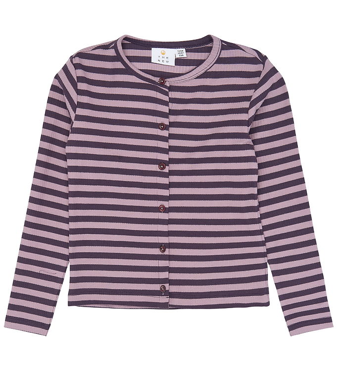 The New Cardigan - TnMoore - Rib - Sweet Grape Striped
