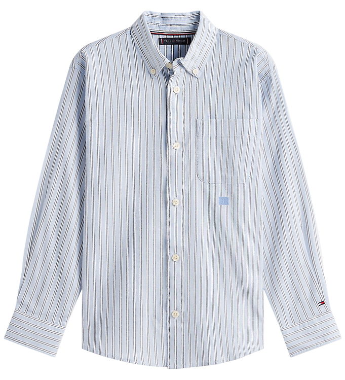 Tommy Hilfiger Skjorte - Multi Stripe - Breezy Blue
