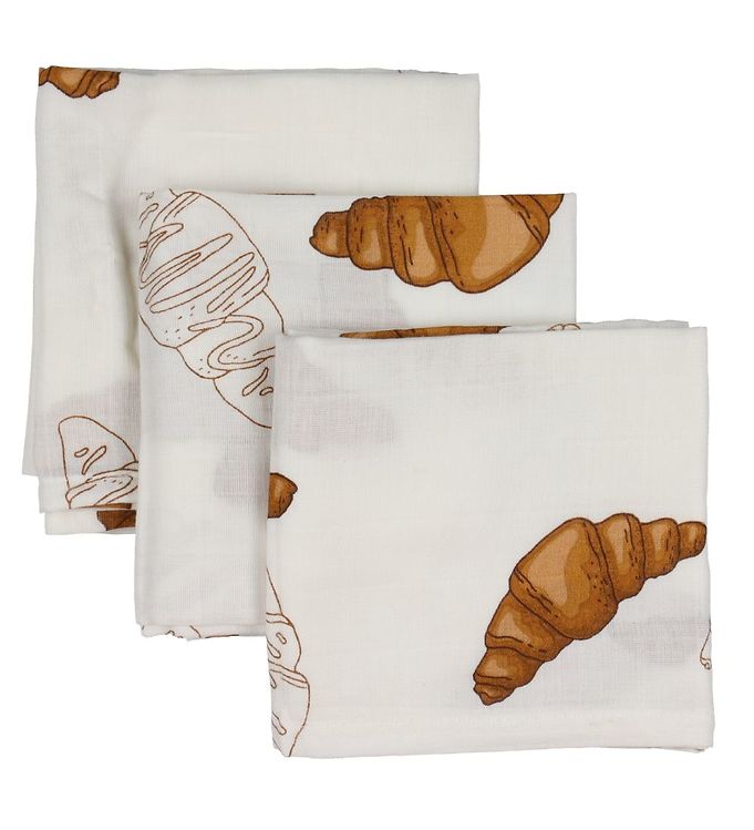 VACVAC Stofbleer - Muslin - 3-pak - Big Croissant Love VACVAC Stofbleer - Muslin - 3-pak - Big Croissant Love