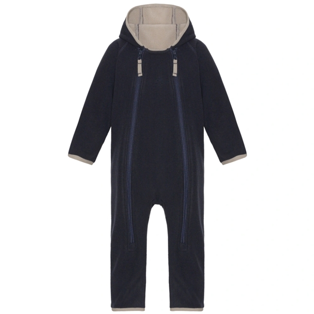 VER de TERRE fleecedragt - Navy/Mocca VER de TERRE fleecedragt - Navy/Mocca