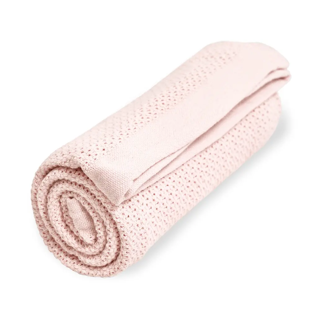 Vinter & Bloom Soft Grid Striktæppe Eko - Baby Pink