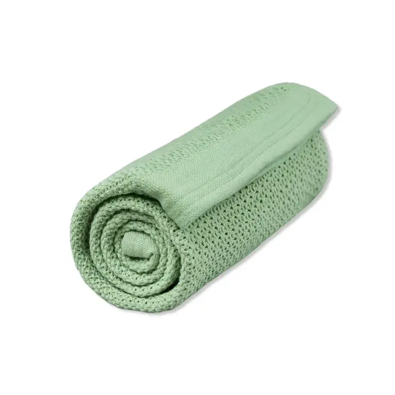Vinter & Bloom Soft Grid Striktæppe Eko - Dew Green