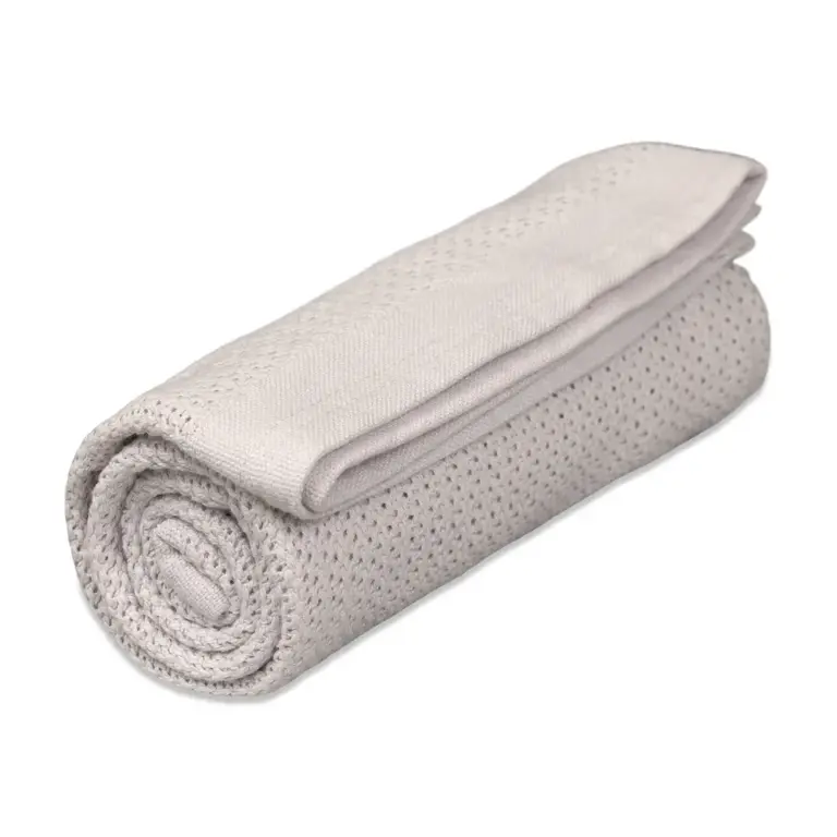 Vinter & Bloom Soft Grid Striktæppe Eko - Dove Grey