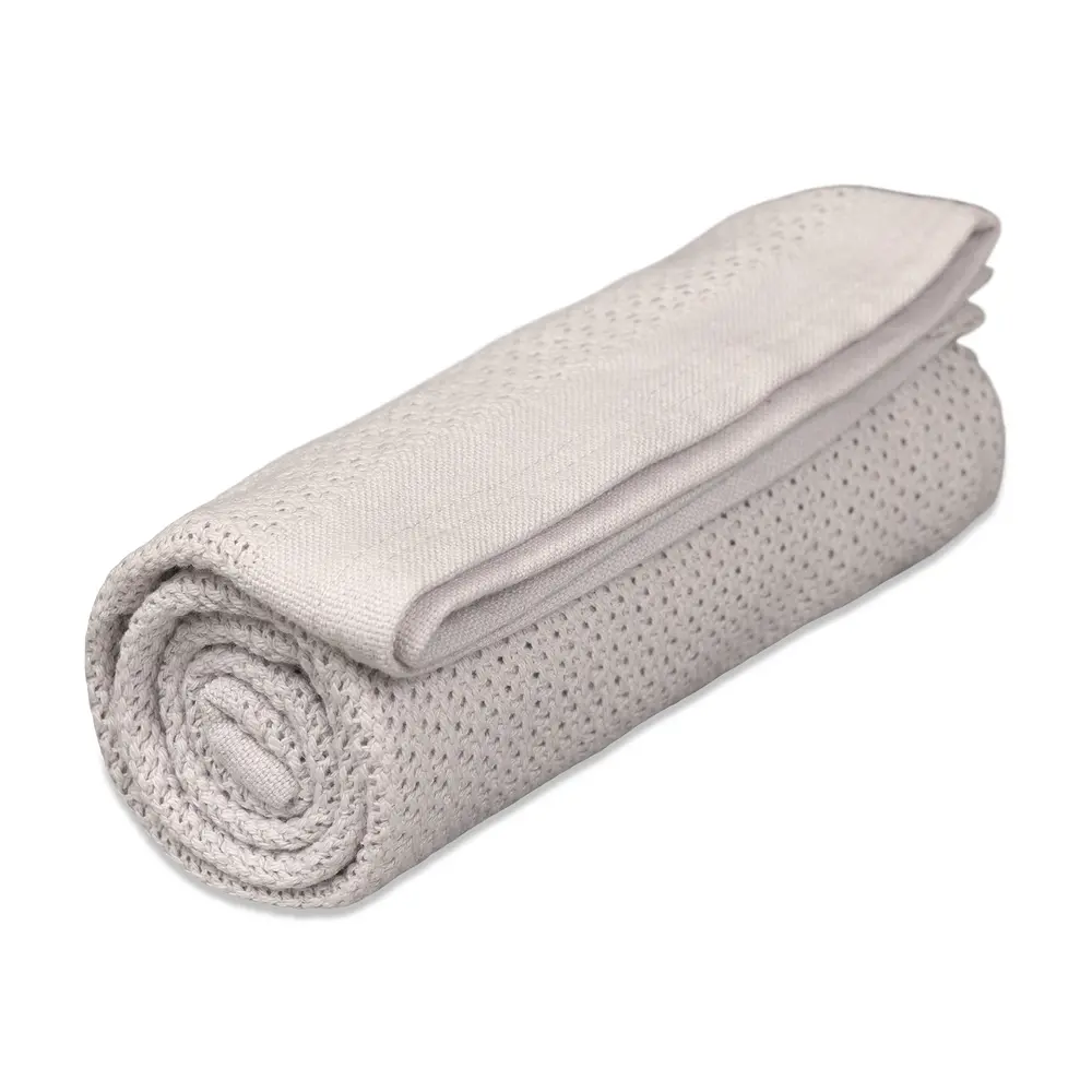 Vinter & Bloom Soft Grid Striktæppe Eko - Dove Grey