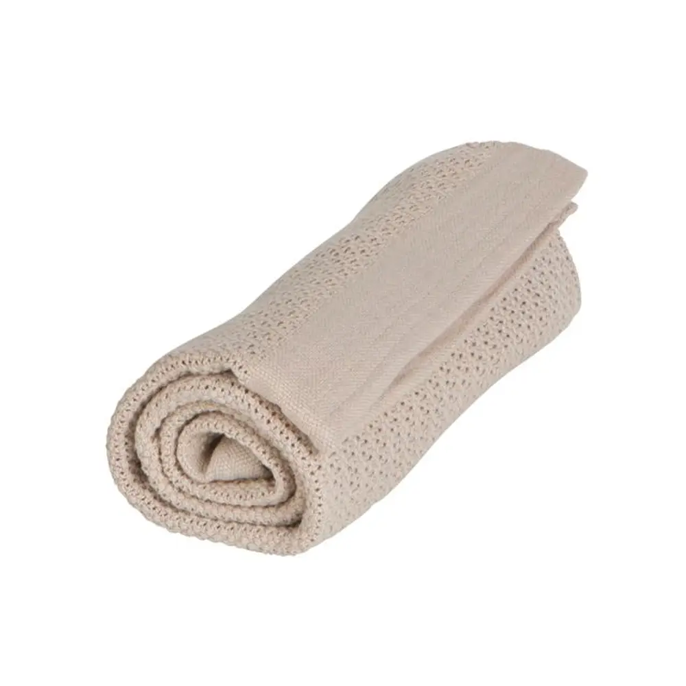 Vinter & Bloom Soft Grid Striktæppe Eko - Golden Sand