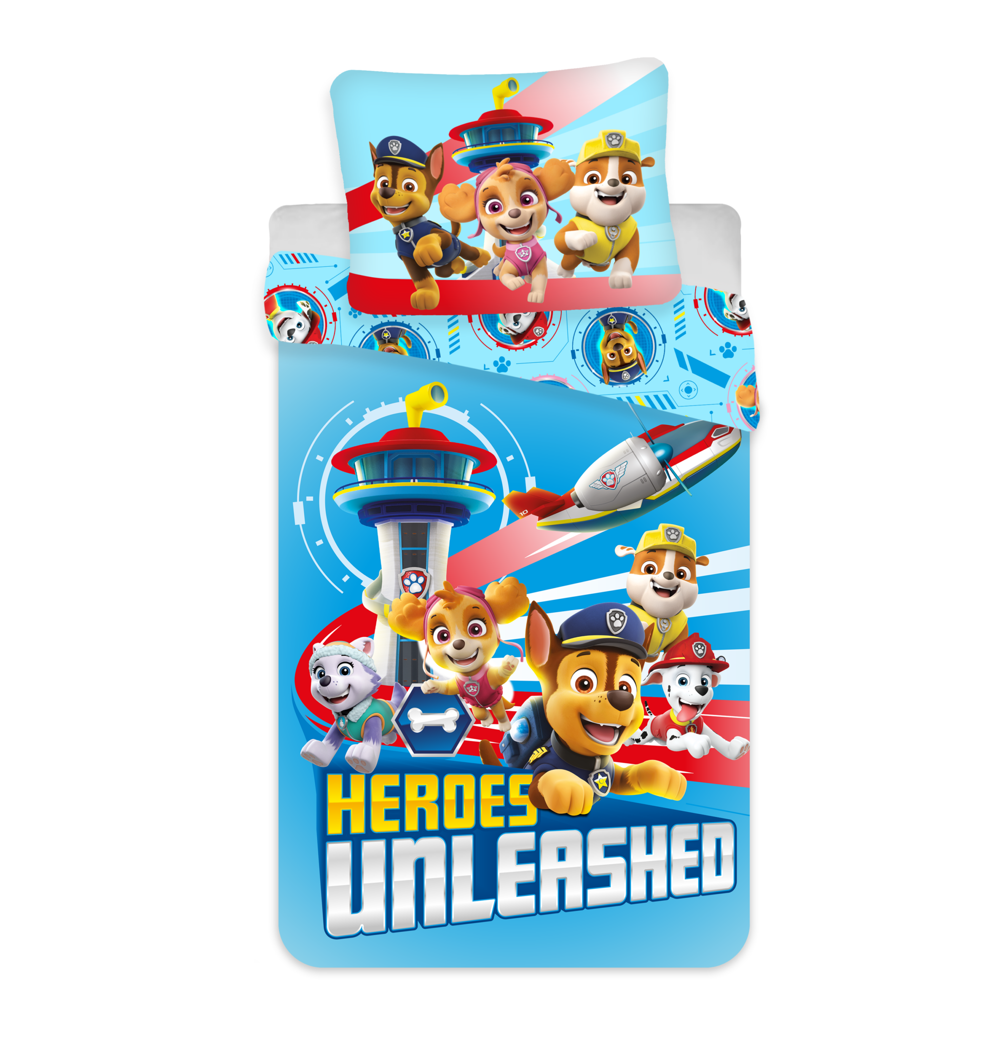 Voksen Størrelse Sengetøj Med Paw Patrol - Voksen Sengesæt - Legekammeraten.dk