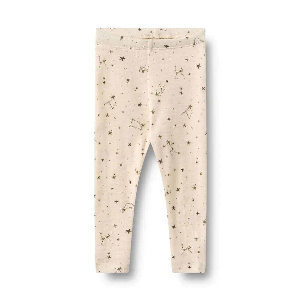 Wheat Agi Uldleggings - Eggshell Stars - 68 Wheat Agi Uldleggings - Eggshell Stars - 68