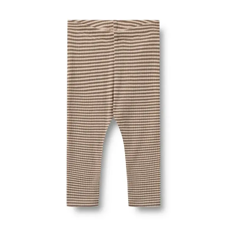Wheat Agi Uldleggings - Wood Stripe - 80