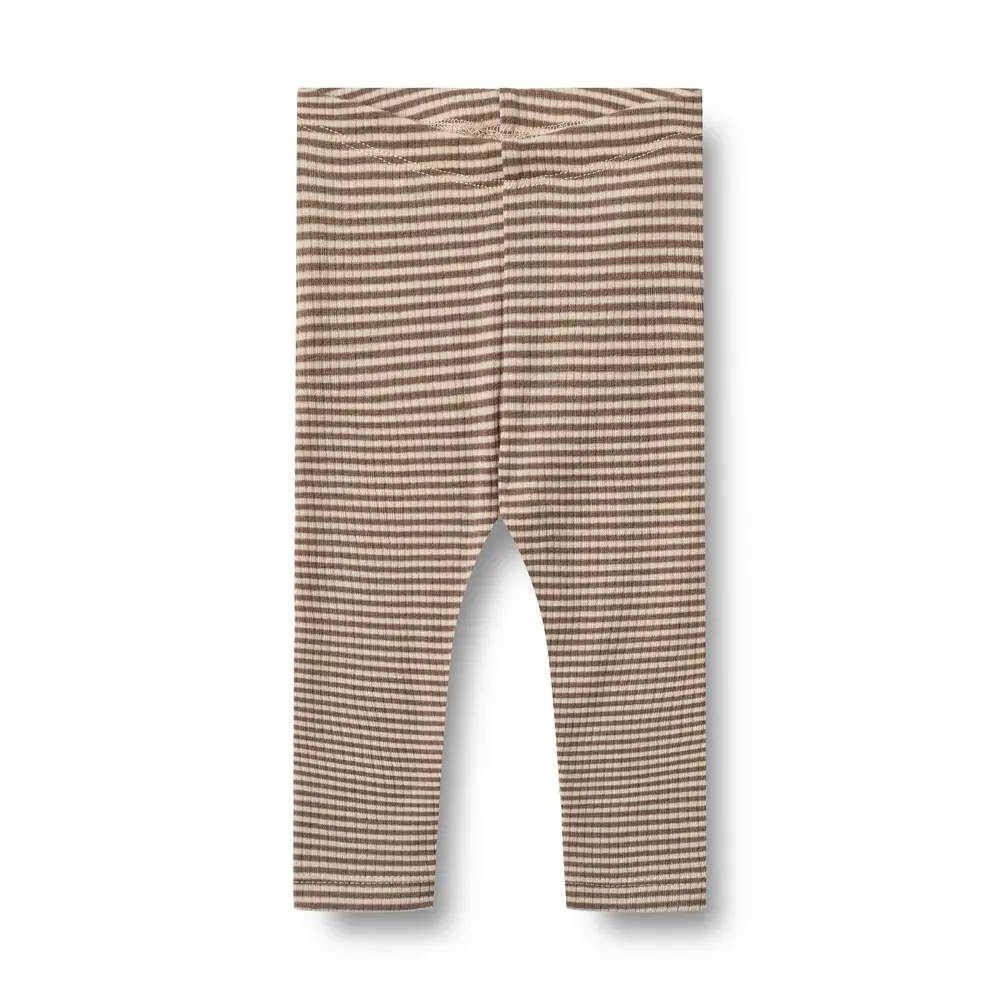 Wheat Agi Uldleggings - Wood Stripe - 80