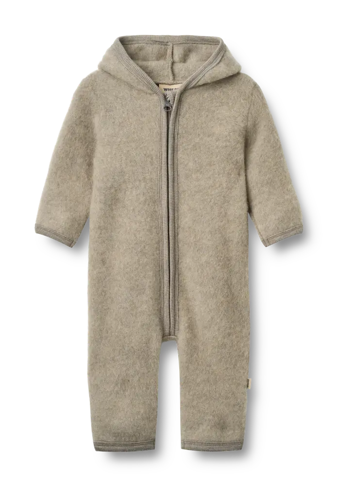 Wheat Ata Uld Fleece Køredragt - Khaki Melange - 56