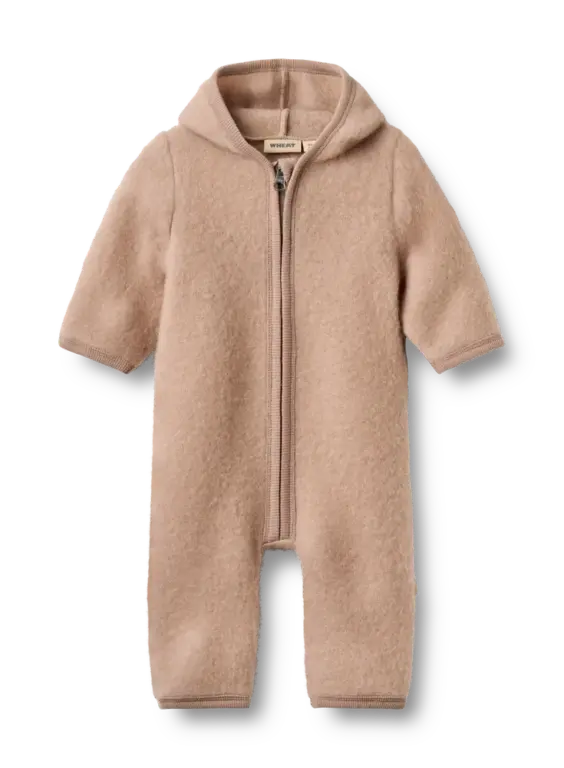 Wheat Ata Uld Fleece Køredragt - Pale Lilac - 74