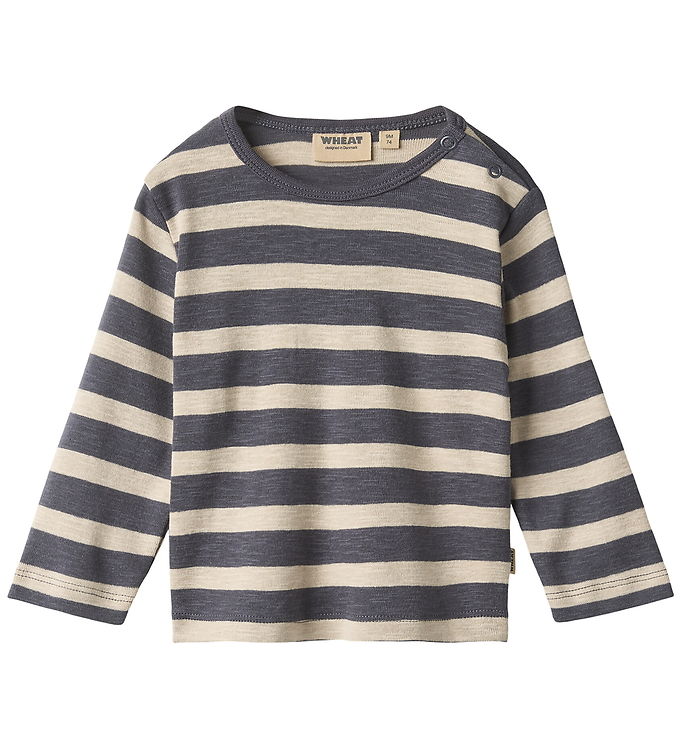 Wheat Bluse - Milo - Greyblue Stripe Wheat Bluse - Milo - Greyblue Stripe