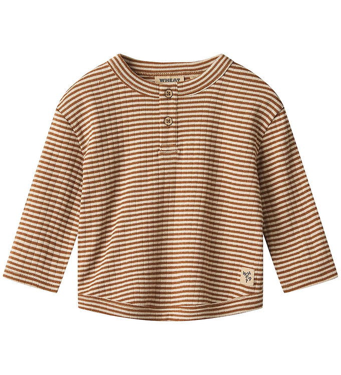 Wheat Bluse - Osvald - Warm Hazel Stripe Wheat Bluse - Osvald - Warm Hazel Stripe