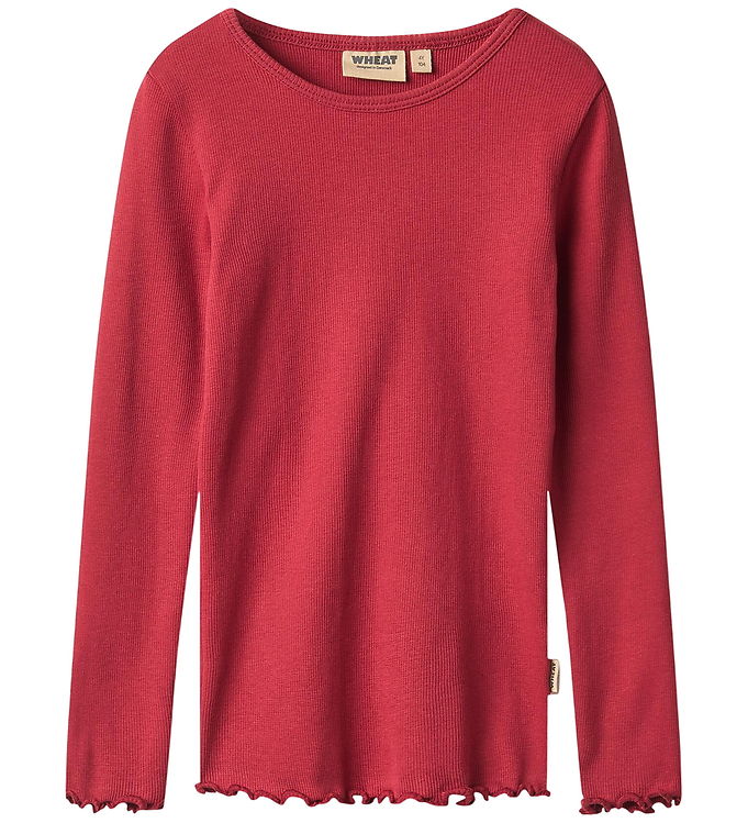 Wheat Bluse - Rib - Ida - Red Cherry Wheat Bluse - Rib - Ida - Red Cherry