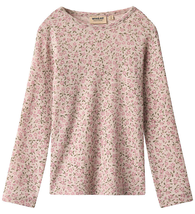 Wheat Bluse - Uld - Alfie - Pale Lilac Flowers