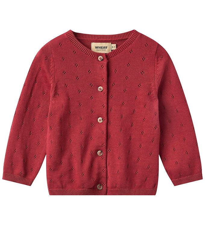 Wheat Cardigan - Strik - Maia - Red Cherry Wheat Cardigan - Strik - Maia - Red Cherry