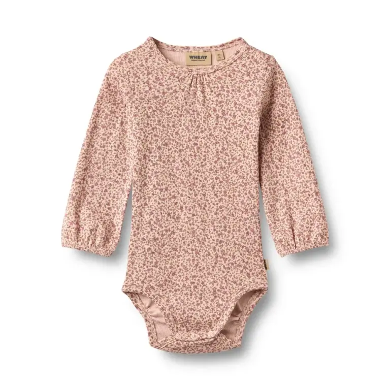 Wheat Elmine Langærmet Body - Dime Rose Small Flowers - 68 Wheat Elmine Langærmet Body - Dime Rose Small Flowers - 68