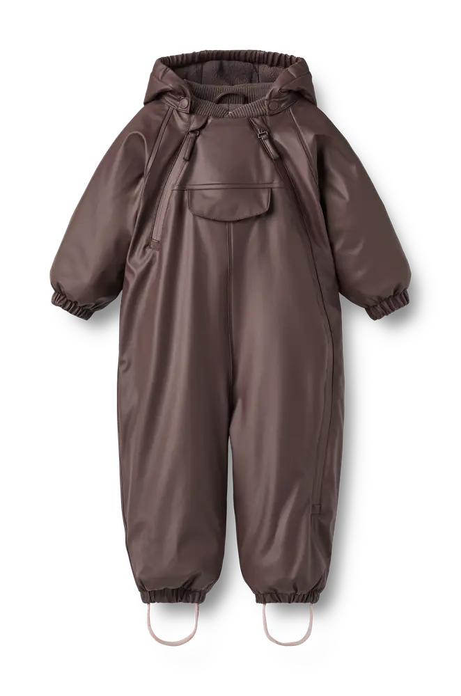 Wheat Evig Gummi Flyverdragt - Chocolate Plum - 74