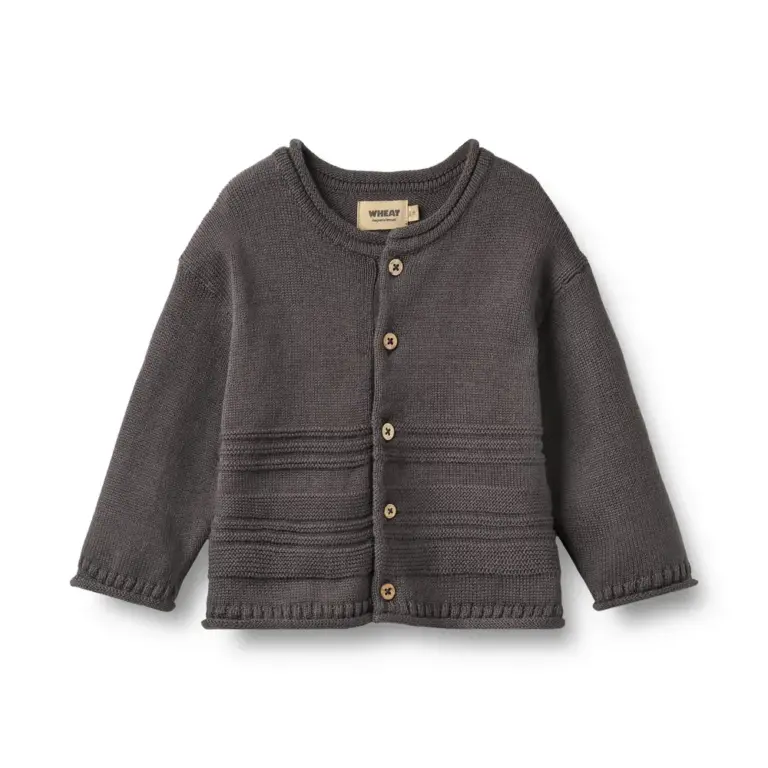 Wheat Gunnar Strik Cardigan - Dark Charcoal - 62