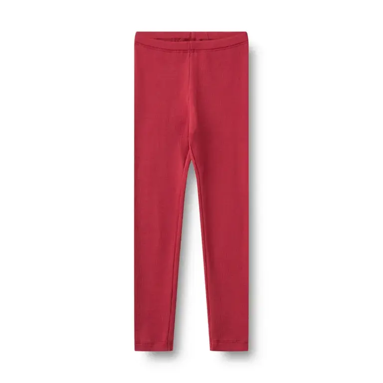 Wheat Jules Jersey Rib Leggings - Red Cherry - 116