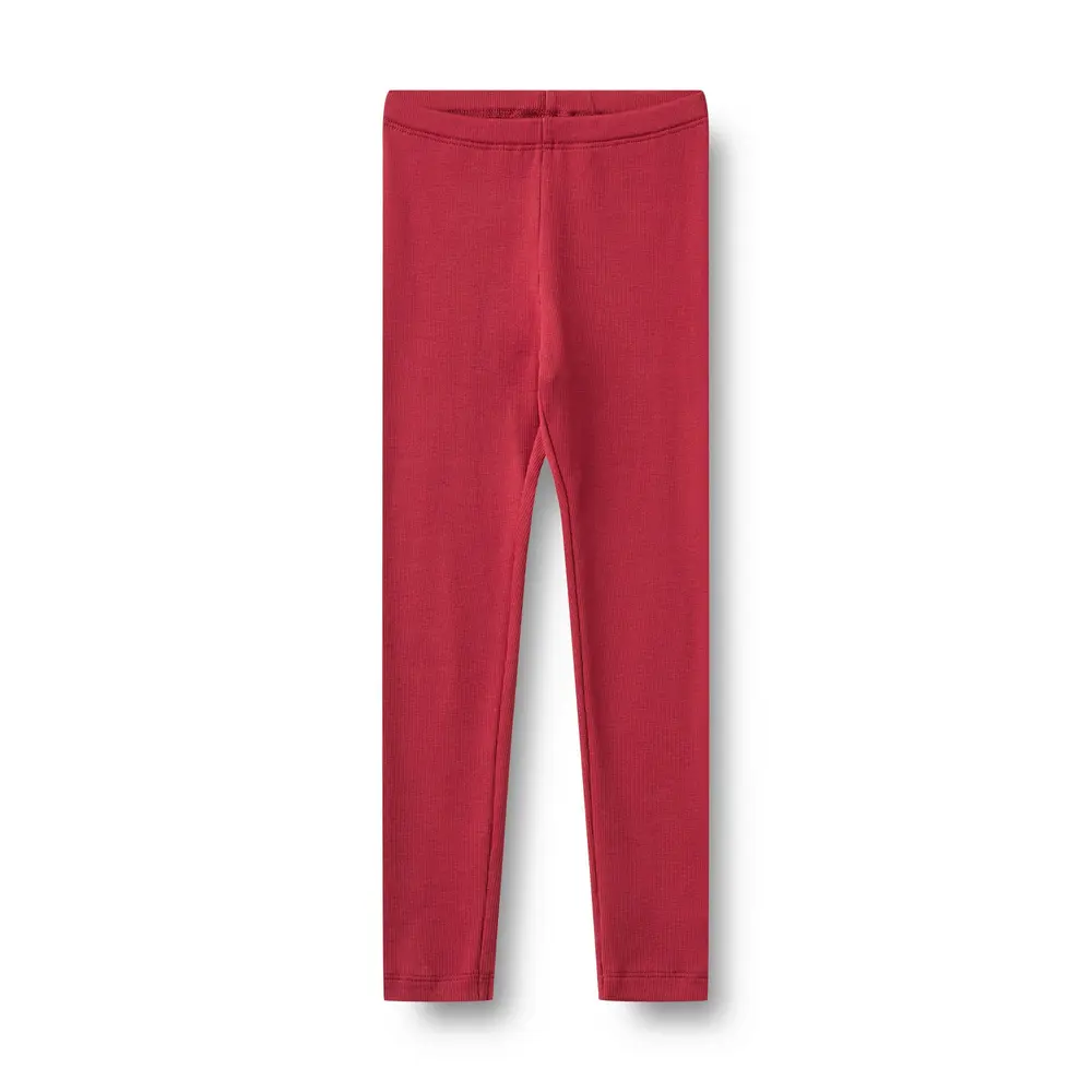 Wheat Jules Jersey Rib Leggings - Red Cherry - 116 Wheat Jules Jersey Rib Leggings - Red Cherry - 116