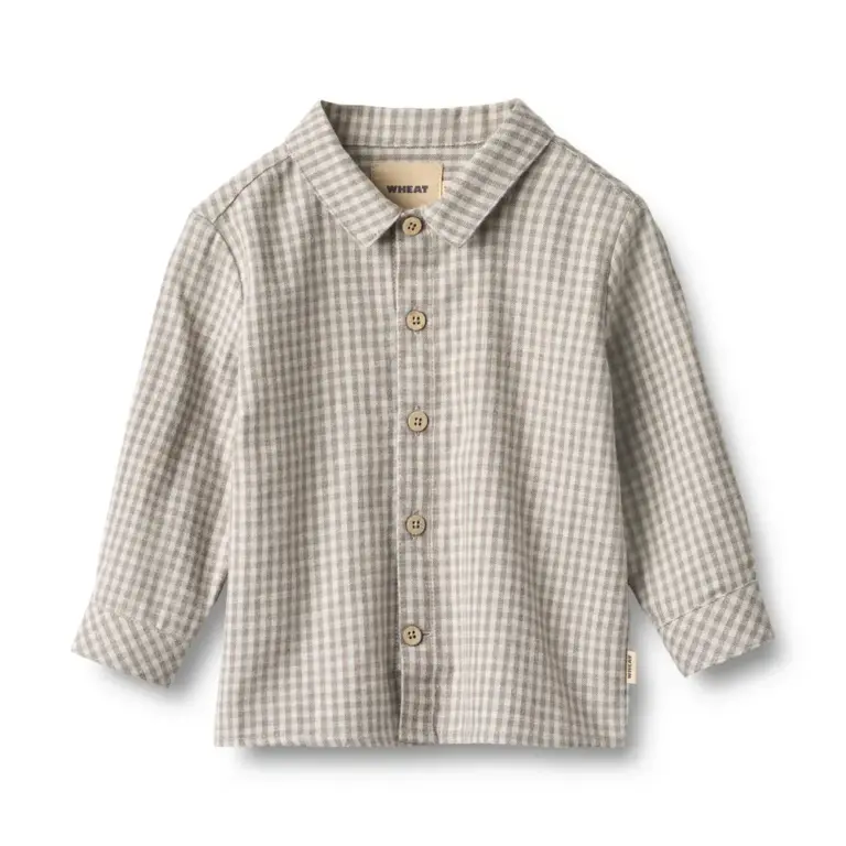 Wheat Oscar Skjorte - Greybrown Check - 68