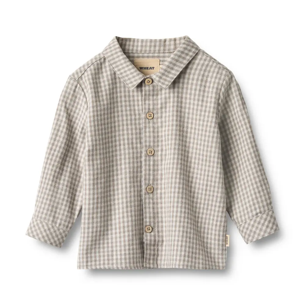 Wheat Oscar Skjorte - Greybrown Check - 86 Wheat Oscar Skjorte - Greybrown Check - 86