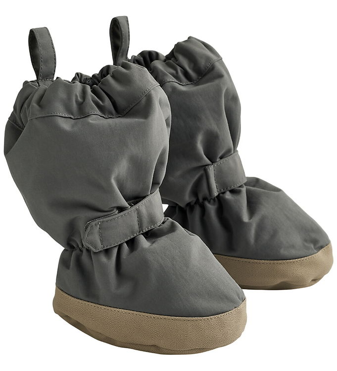Wheat Overtrækssko m. Fleece - Dark Charcoal