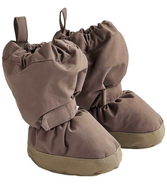 Wheat Overtrækssko m. Fleece - Plum Truffle