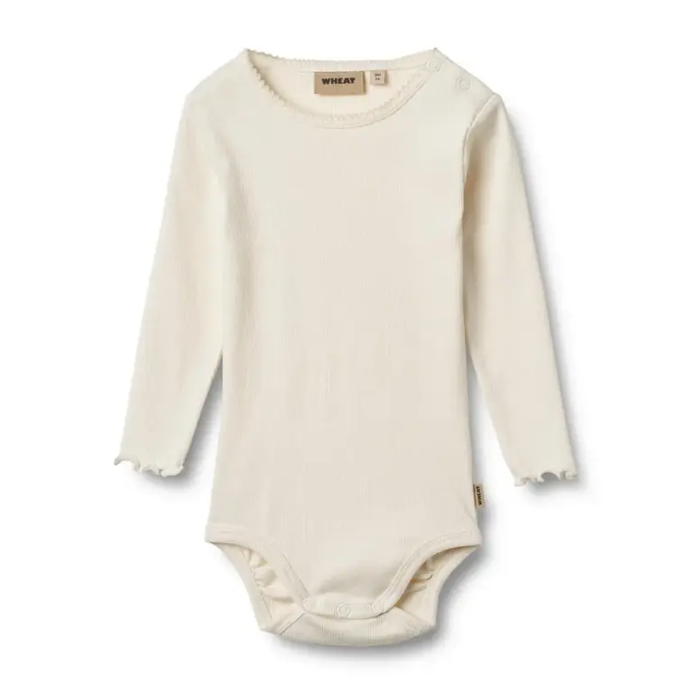 Wheat Regitze Langærmet Rib Body - Ivory - 92