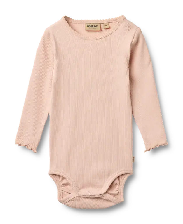 Wheat Regitze Langærmet Rib Body - Powder - 62