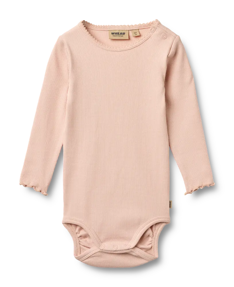 Wheat Regitze Langærmet Rib Body - Powder - 62