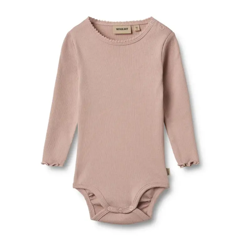 Wheat Regitze Langærmet Rib Body - Rose Powder - 86