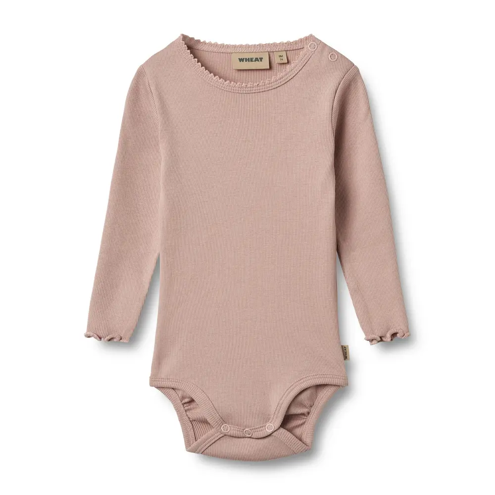 Wheat Regitze Langærmet Rib Body - Rose Powder - 86 Wheat Regitze Langærmet Rib Body - Rose Powder - 86
