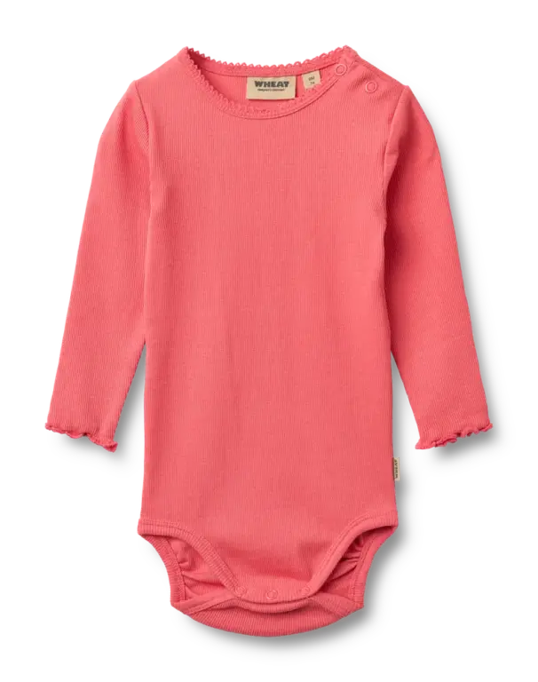 Wheat Regitze Langærmet Rib Body - Watermelon - 74