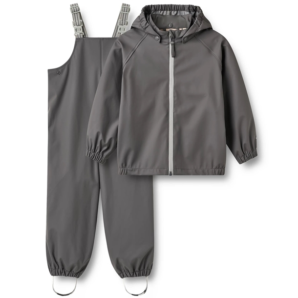 Wheat Regntøj m. Seler - Charlie - Dark Charcoal