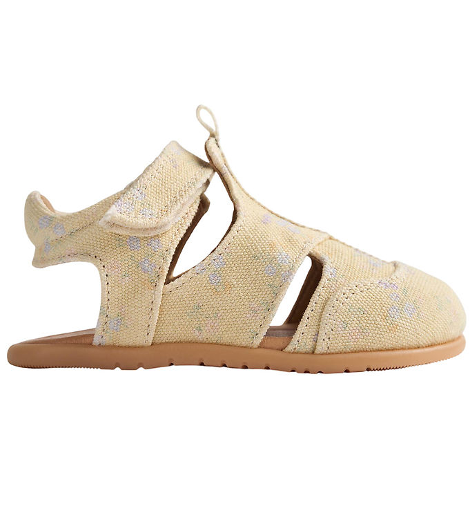 Wheat Sandaler - Barefoot Nolan - Barely Apricot Flowers