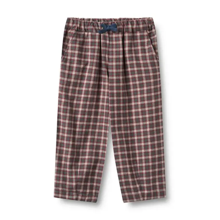 Wheat Sasha Bukser - Blue Holiday Check - 116