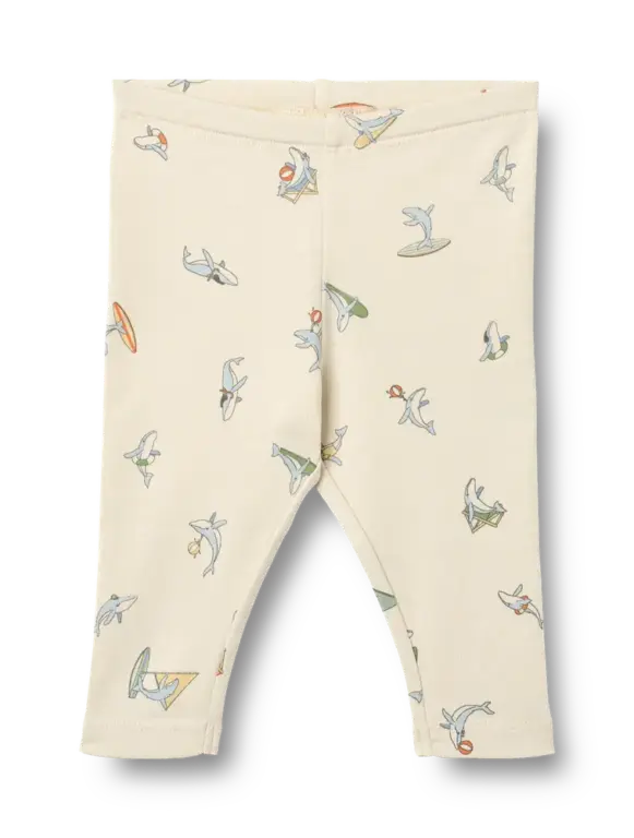 Wheat Silas Leggings - Whale Friends - 62