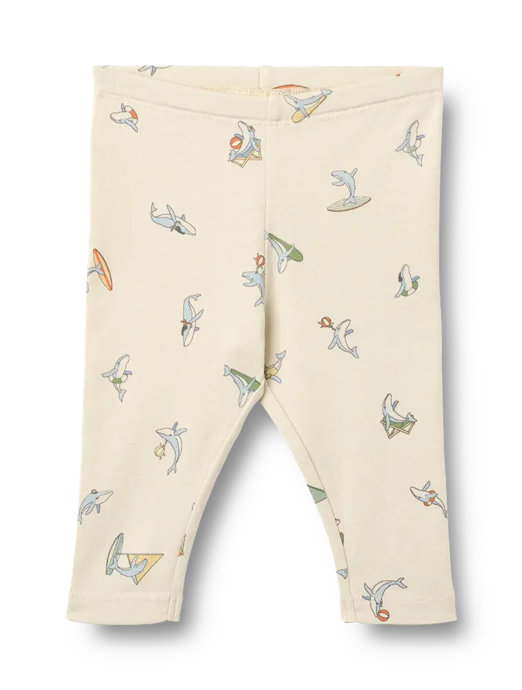 Wheat Silas Leggings - Whale Friends - 62
