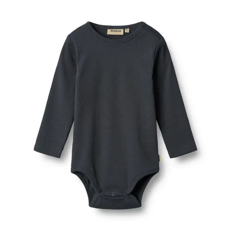 Wheat Spencer Langærmet Rib Body - Navy - 92