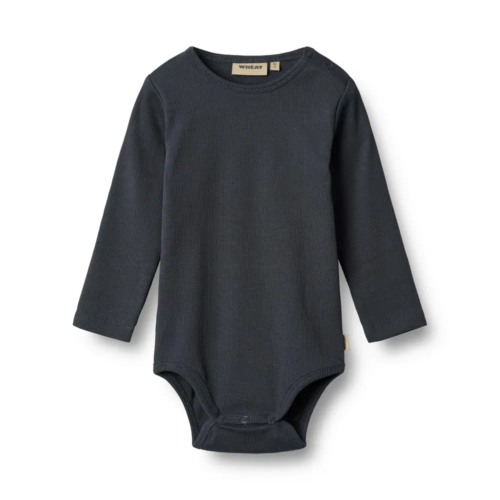Wheat Spencer Langærmet Rib Body - Navy - 92